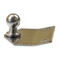 Gas strut bracket. Flat angled triangle. 13mm ball stainless steel.