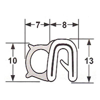 Pinchweld side bulb door seal 052