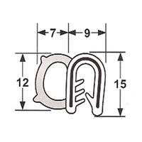 Pinchweld side bulb door seal 053